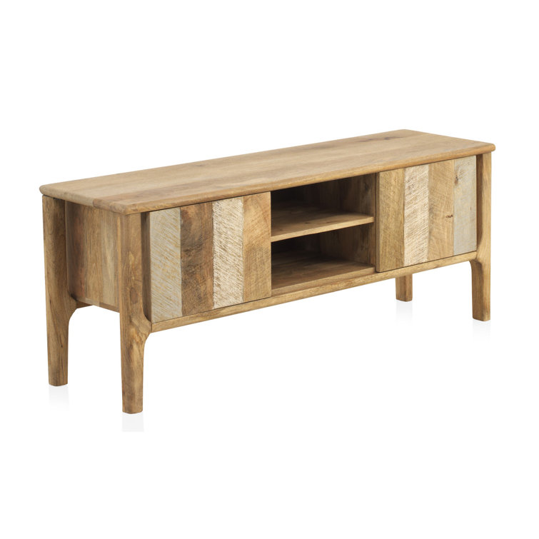 Brayden Studio AGED GRAY SOLID MANGO WOOD TV STAND Wayfair.co.uk